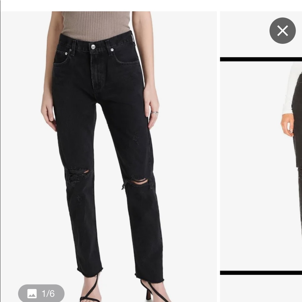 Agolde Distressed High Rise Jeans